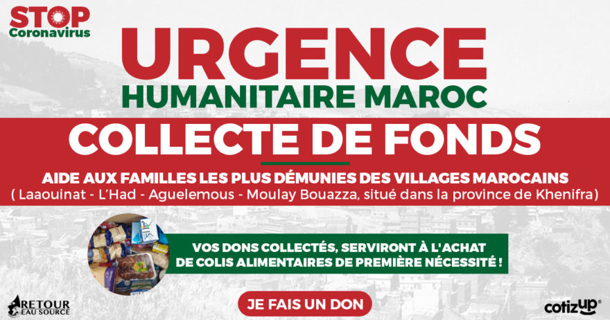 Retour eau source, aide alimentaire au Maroc